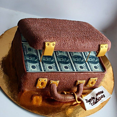Торт "Чемодан с деньгами" купить - калуга.сладкоежкин.рф